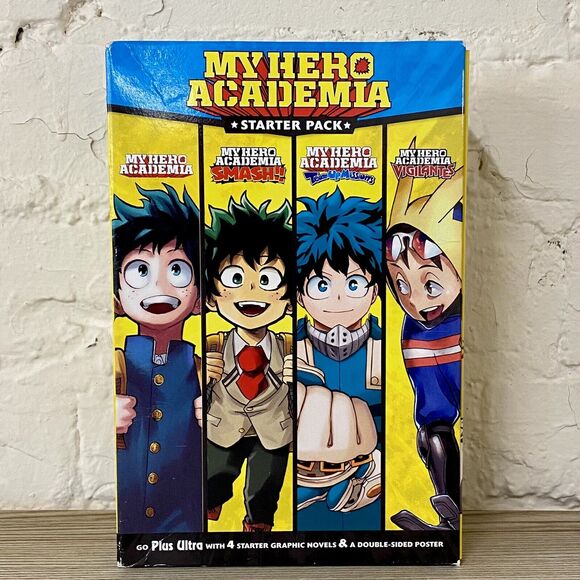 My Hero Academia Starter Pack w/ Poster 4 Graphic Novels Comics Great Condition - Picture 1 of 16